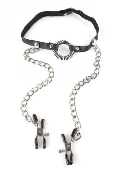 O-Ring Gag Nipple Clamps Black O-Ring Gag Nipple Clamps Black