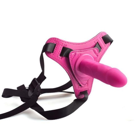 Cintura regolabile strap-on Pink con fallo realistico Cintura regolabile strap-on Pink con fallo realistico