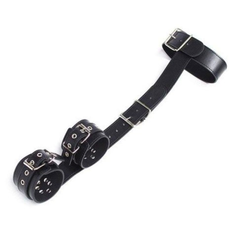Easy Back Cuffs+Collar Restraint (nero) Easy Back Cuffs+Collar Restraint (nero)