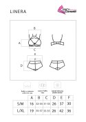 Komplet Linera For The Senses Collection czarny/black LivCo Corsetti Fashion rozmiar - L/XL BLACK