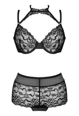Komplet Linera For The Senses Collection czarny/black LivCo Corsetti Fashion rozmiar - S/M BLACK