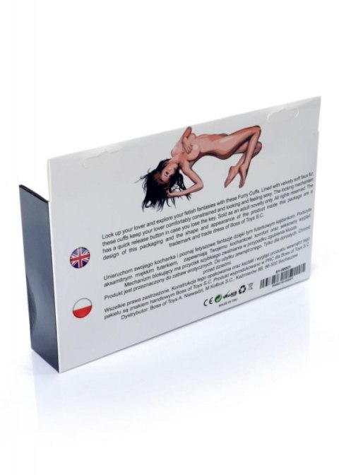 Kajdanki Fetish B - Series- Furry Cuffs Black Kajdanki Fetish B - Series- Furry Cuffs Black