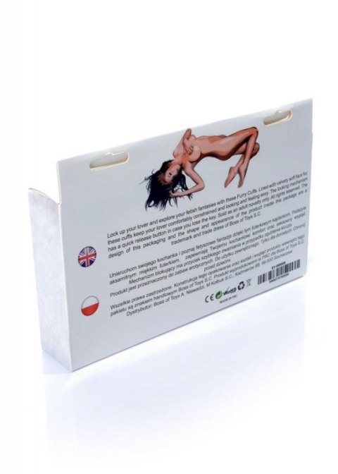 Kajdanki Fetish B - Series - Furry Cuffs White Kajdanki Fetish B - Series - Furry Cuffs White