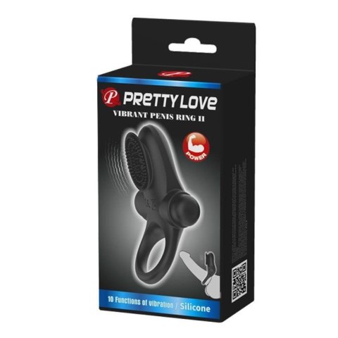 PRETTY LOVE - VIBRANT PENIS RING II Black PRETTY LOVE - VIBRANT PENIS RING II Black