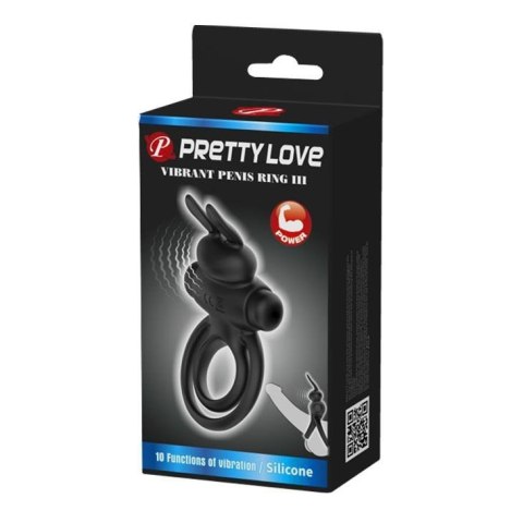 PRETTY LOVE - VIBRANT PENIS RING III Black PRETTY LOVE - VIBRANT PENIS RING III Black