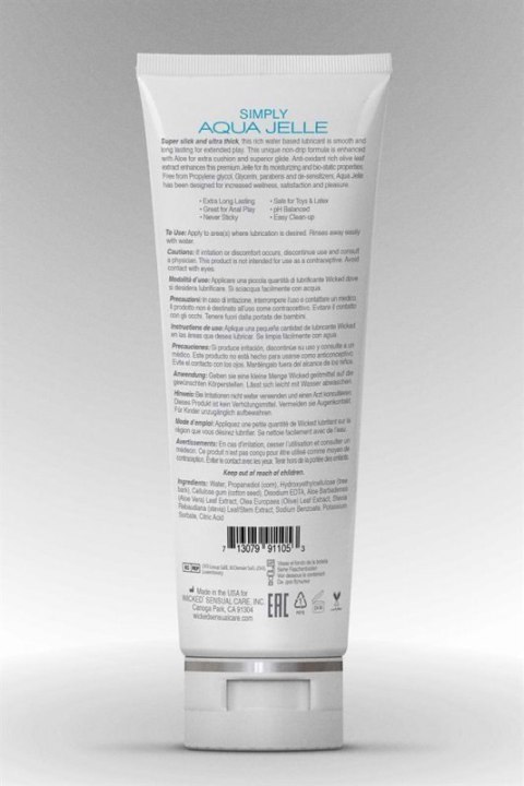 WICKED SIMPLY AQUA JELLE 120ML WICKED SIMPLY AQUA JELLE 120ML