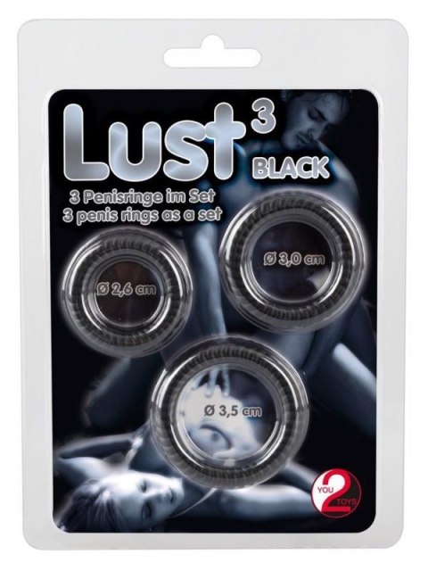 Lust 3 Cock Rings black Lust 3 Cock Rings black