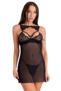 Krolina Black/Czarna seksowna koszulka nocna LivCo Corsetti Fashion rozmiar - L/XL BLACK