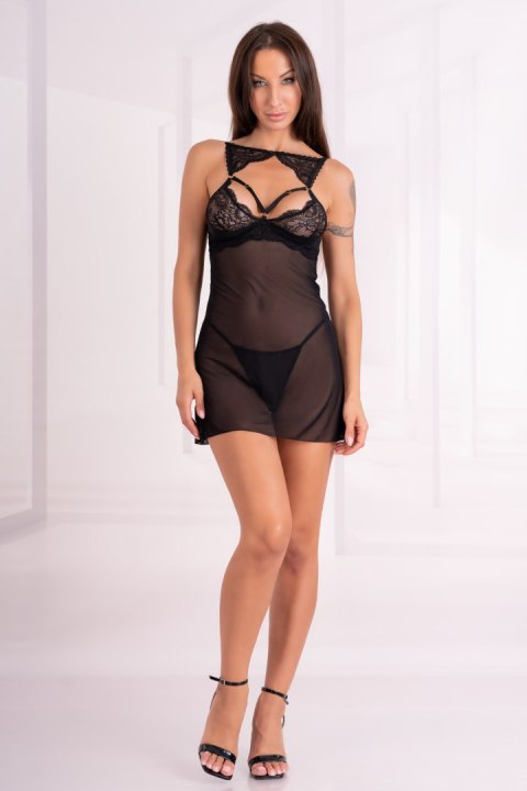 Krolina Black/Czarna seksowna koszulka nocna LivCo Corsetti Fashion rozmiar - L/XL BLACK Krolina Black/Czarna seksowna koszulka nocna LivCo Corsetti Fashion rozmiar - L/XL BLACK