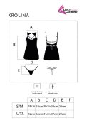 Krolina Black/Czarna seksowna koszulka nocna LivCo Corsetti Fashion rozmiar - L/XL BLACK