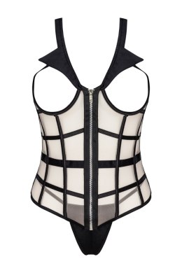 Laura Beige/Beżowy zmysłowy gorset LivCo Corsetti Fashion rozmiar - L/XL BLACK