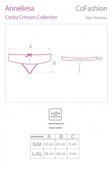 Panty Anneliesa CF 90391 Cooba Crimson Collection rozmiar - L/XL CZERWONY Panty Anneliesa CF 90391 Cooba Crimson Collection rozmiar - L/XL CZERWONY