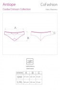 Panty Antiope CF 90390 Cooba Crimson Collection rozmiar - S/M CZERWONY