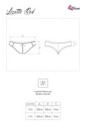 Panty Lizette Red LC 6111 rozmiar - S/M CZERWONY