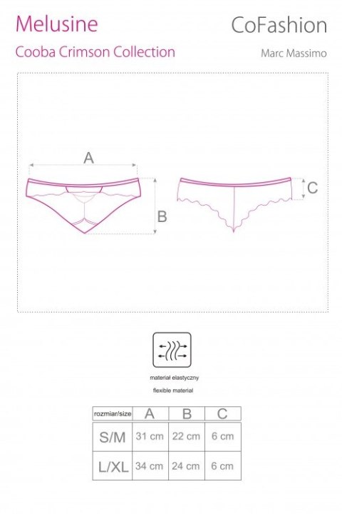 Panty Melusine CF 90390 Cooba Crimson Collection rozmiar - S/M CZARNY Panty Melusine CF 90390 Cooba Crimson Collection rozmiar - S/M CZARNY
