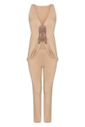 Piżama Latin LC 90098 Beige Beżowy LivCo Corsetti Fashion rozmiar - S NUDE