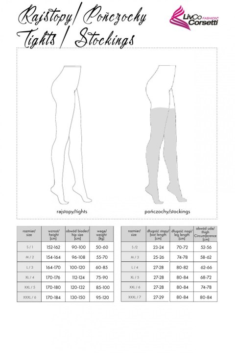 Rajstopy Subirata 15 DEN Graphite Grafit LivCo Corsetti Fashion rozmiar - 4 SZARY Rajstopy Subirata 15 DEN Graphite Grafit LivCo Corsetti Fashion rozmiar - 4 SZARY