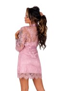 Sheer Pink/Różowy damski szlafrok koronkowy LivCo Corsetti Fashion rozmiar - S/M PINK