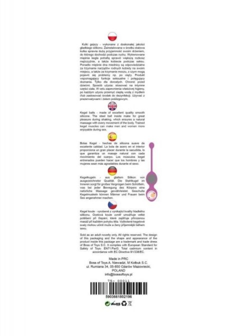 Silicone Kegel Balls 32mm 165g Pink - B - Series Silicone Kegel Balls 32mm 165g Pink - B - Series