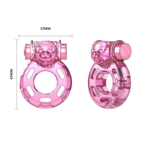 BAILE - Vibrating Cock Ring Bear Pink BAILE - Vibrating Cock Ring Bear Pink