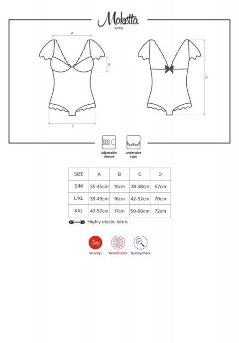 Bielizna-Moketta body fioletowe L/XL Bielizna-Moketta body fioletowe L/XL