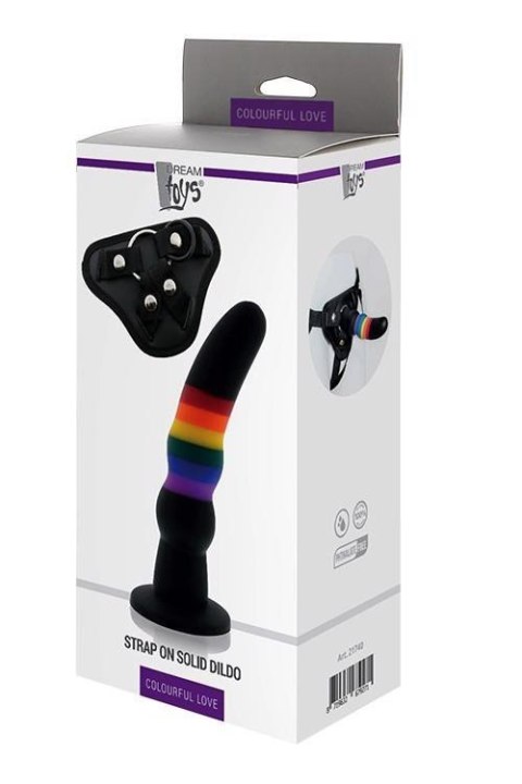 COLOURFUL LOVE STRAP ON SOLID DILDO COLOURFUL LOVE STRAP ON SOLID DILDO