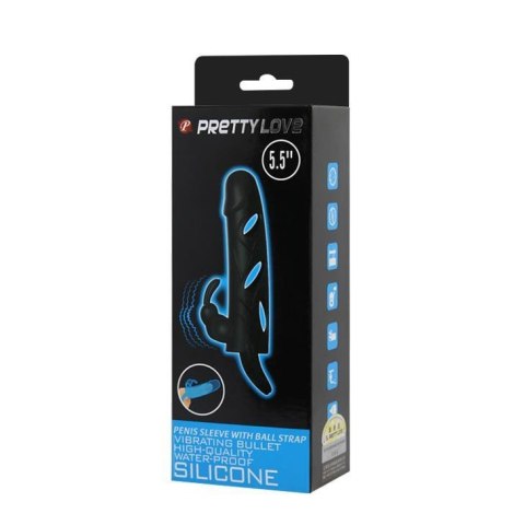 PRETTY LOVE - PENIS SLEEVE WITH BALL STRAP vibration PRETTY LOVE - PENIS SLEEVE WITH BALL STRAP vibration