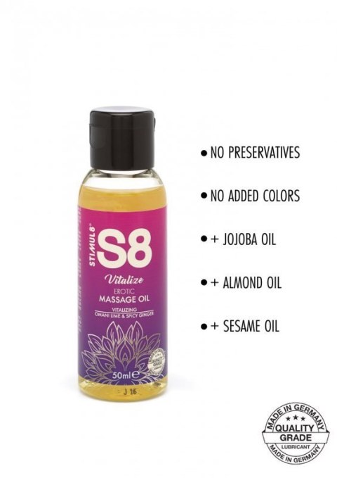 S8 Massage Oil 50ml Omani Lime & Spicy Ginger S8 Massage Oil 50ml Omani Lime & Spicy Ginger