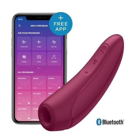 Wibrator - Curvy 1+ Air Pulse Stimulator + Vibration Rose Red Wibrator - Curvy 1+ Air Pulse Stimulator + Vibration Rose Red