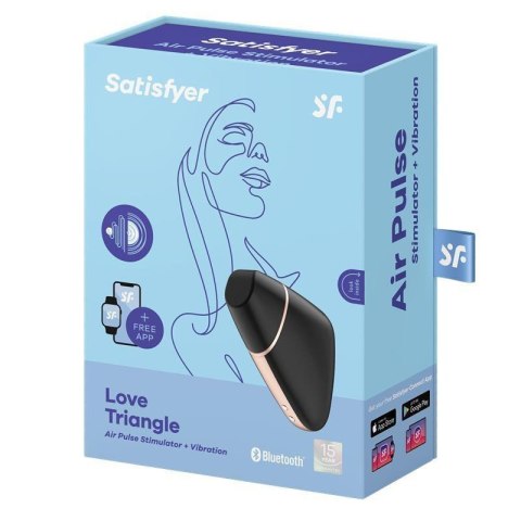 Wibrator - Love Triangle Air Pulse Stimulator + Vibration Black Wibrator - Love Triangle Air Pulse Stimulator + Vibration Black