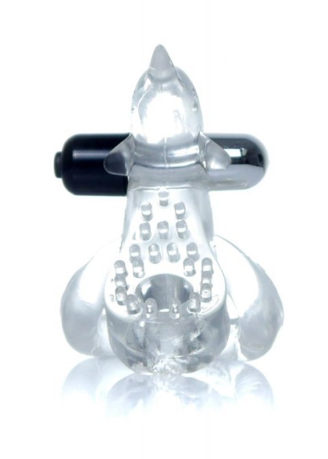Pierścień-Dolphin Vibro CockRing Clear Pierścień-Dolphin Vibro CockRing Clear