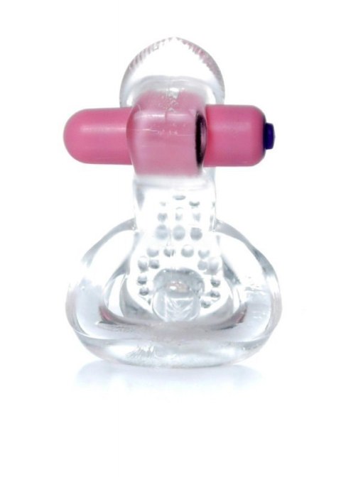 Pierścień-Tongue Vibro CockRing Clear Pierścień-Tongue Vibro CockRing Clear