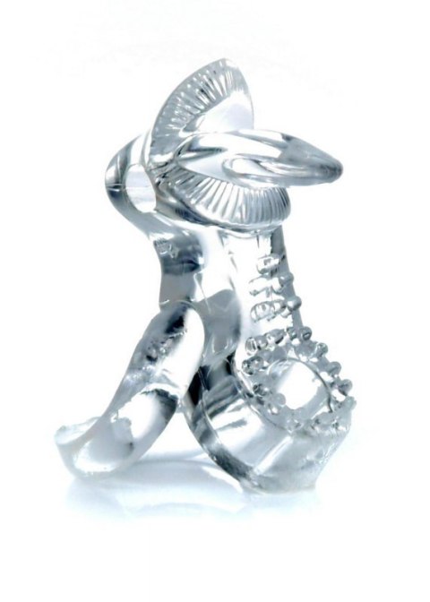 Pierścień-Tongue Vibro CockRing Clear Pierścień-Tongue Vibro CockRing Clear