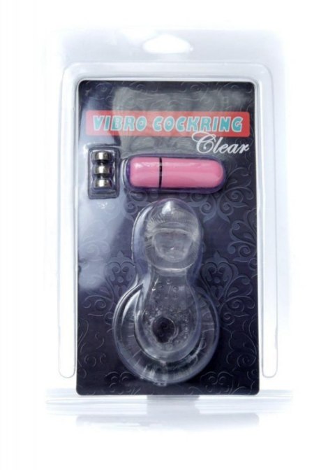 Pierścień-Tongue Vibro CockRing Clear Pierścień-Tongue Vibro CockRing Clear