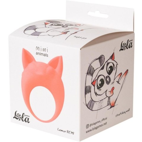 Pierścień- Vibrating Cockring MiMi Animals Lemur Remi Orange Pierścień- Vibrating Cockring MiMi Animals Lemur Remi Orange