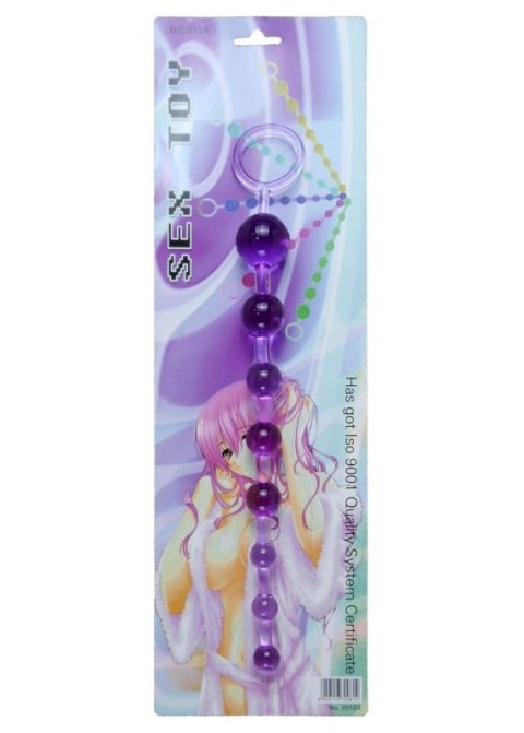 Plug/kulki-Jelly Anal 10 Beads Purple Plug/kulki-Jelly Anal 10 Beads Purple
