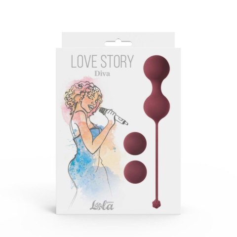 Vaginal balls set Love Story Diva Wine Red Vaginal balls set Love Story Diva Wine Red