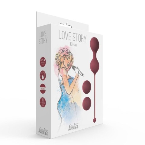 Vaginal balls set Love Story Diva Wine Red Vaginal balls set Love Story Diva Wine Red