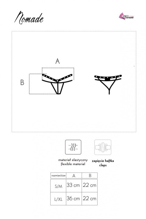 Stringi Nomade Black Czarny LivCo Corsetti Fashion rozmiar - S/M BLACK Stringi Nomade Black Czarny LivCo Corsetti Fashion rozmiar - S/M BLACK
