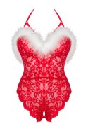 Strój Mikołajki Body Santas Lace Lady rozmiar - L/XL RED
