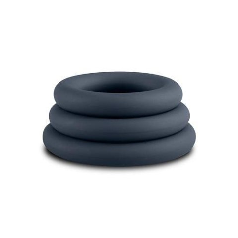 3-Piece Cock Ring Set - Grey 3-Piece Cock Ring Set - Grey