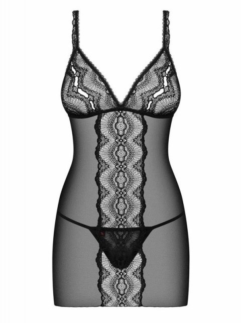 Bielizna-Lucita koszulka i stringi czarna L/XL Bielizna-Lucita koszulka i stringi czarna L/XL