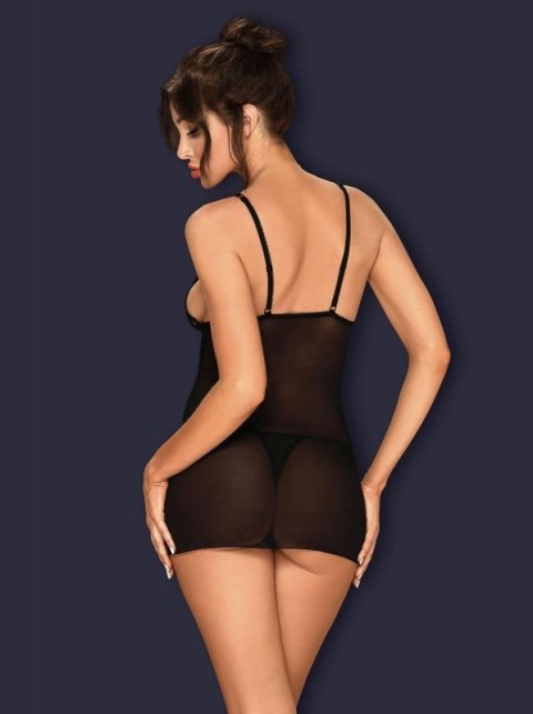 Bielizna-Lucita koszulka i stringi czarna S/M Bielizna-Lucita koszulka i stringi czarna S/M