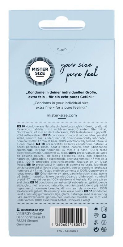 Mister Size 47mm pack of 10 Mister Size 47mm pack of 10