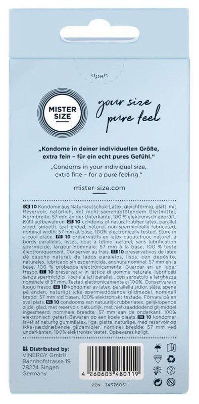 Mister Size 57mm pack of 10 Mister Size 57mm pack of 10