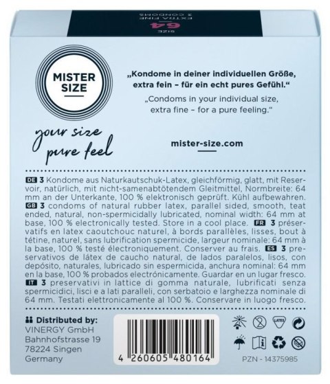 Mister Size 64mm pack of 3 Mister Size 64mm pack of 3