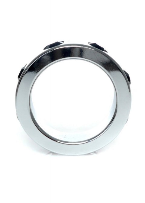 Pierścień-Metal Cock Ring with Black Diamonds Medium Pierścień-Metal Cock Ring with Black Diamonds Medium