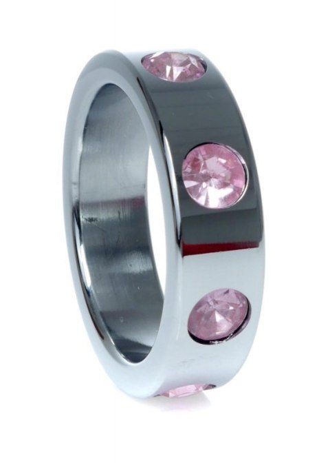 Pierścień-Metal Cock Ring with Rose Diamonds Large Pierścień-Metal Cock Ring with Rose Diamonds Large