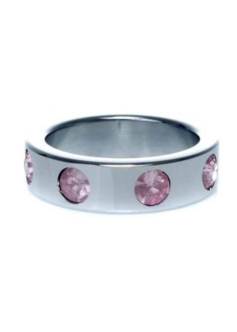 Pierścień-Metal Cock Ring with Rose Diamonds Large Pierścień-Metal Cock Ring with Rose Diamonds Large