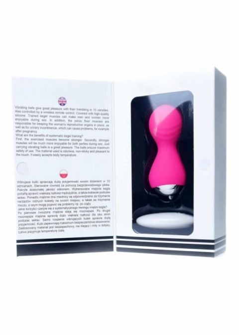Kulki-Vibrating Silicone Kegel Balls USB 10 Function / Remote control -Pink Kulki-Vibrating Silicone Kegel Balls USB 10 Function / Remote control -Pink